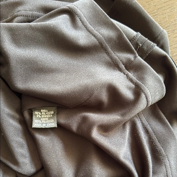 Z Adrianna Papell Petite 12 Black Wrap Dress Ruched Sides Cropped Sleeves - Picture 6 of 6